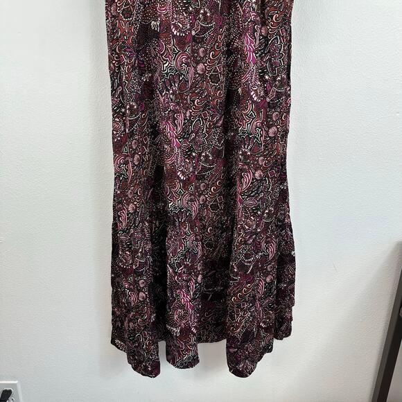 Anthropologie Maeve Lisabetta Maxi Dress Purple Boho Large - Picture 6 of 11